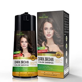 Herbishh Champú de color para cabello gris - Champú y acondicionador para teñir el cabello - Larga duración, cobertura completa de canas y bricolaje (