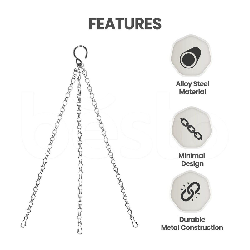 Orbitron 14" Hanging Basket Chain Replacement Easy Fit Spare Metal