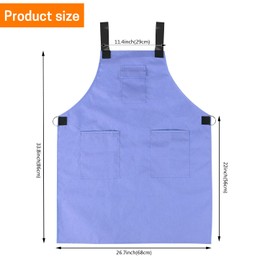 WISEPRO Gardening Apron, Oxford Cloth Working Apron, Adjustable Apron for Gardening Home Kitchen Multi-Purpose (Blue)