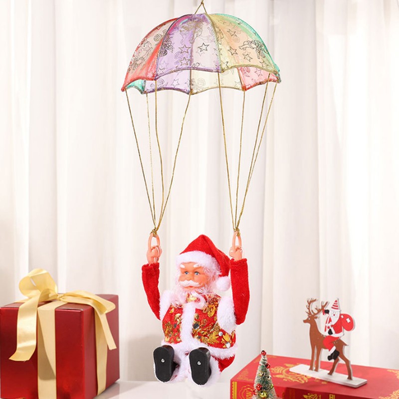 Parachute Christmas Ornaments Lovely Shape Safe Eco Friendly Fleece PC