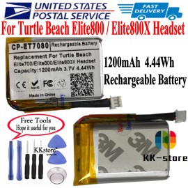 Unbranded US For Turtle Beach Elite Elite800 / Elite800X Gaming Headset 1200mAh Battery - For Elite 800