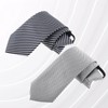 2PCS Men's Clip-on Ties - Solid Uniform Pre-tied Adjustable Neck