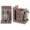 MyGift Resin Decorative Bookends and Pencil Holders with Dragon Guarding