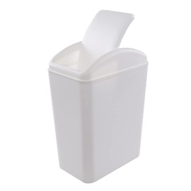 Begale cubeta de basura de plástico de 4.5 galones, 1 paquete de cubeta de basura de tapa oscilante, blanco