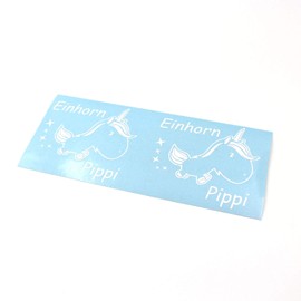 Unicorn Pippi Unicorn Decor Set - Finest Folia Hologram 11 cm x 10.5 cm Tank Cap Premium Decor T-Shirt Cup (K073 White Matte)