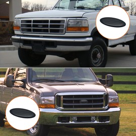 Yukauto 4.5 Inch Front Grill Rear Tailgate Emblem Fit for Ford,American Flag Badge Compatible with Fiesta Focus EcoSport(Black)