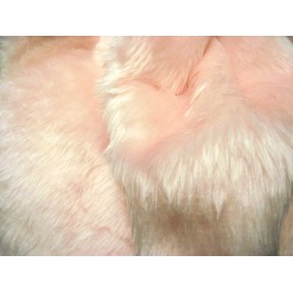 Plain Fun Faux Fur Fabric Material Pale Pink, 1/2Mtr - 150cmx50cm
