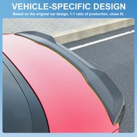 Xipoo Spoiler Compatible with 2020-2025 Toyota Corolla Trunk Lip Rear Spoiler Glossy Carbon Fiber Trunk Wing Replacement for 2020 2021 2022 2023 2024 2025 Toyota Corolla Accessories