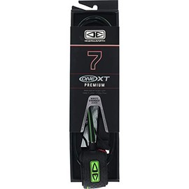 Ocean & Earth One XT Premium Black/Lime Surfboard Leash - 7'