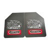 IBESTWOLF 2PCS 24''x30'' Universal Heavy Duty Polymer Mudflaps, Black Angled