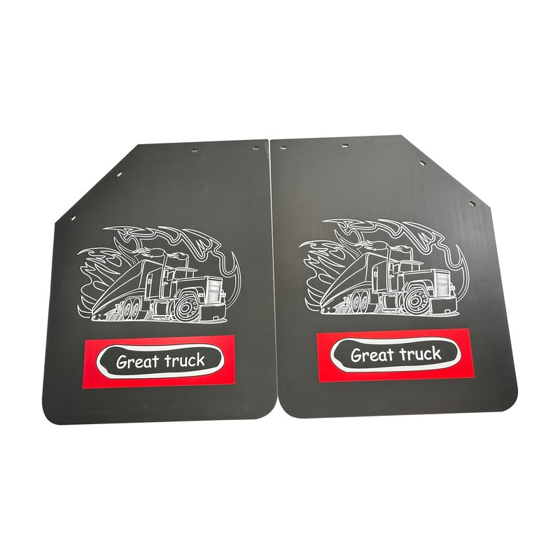 IBESTWOLF 2PCS 24''x30'' Universal Heavy Duty Polymer Mudflaps, Black Angled
