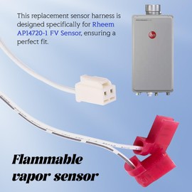 Ap14720-1-Fv Sensor Harness, Flammable Vapor Sensor Compatible with Rheem, Ruud, and Richmond Water Heaters, for Model Number Sp20172, Replacement Part for Rheem Flammable Vapor Sensor White, 1 Pack
