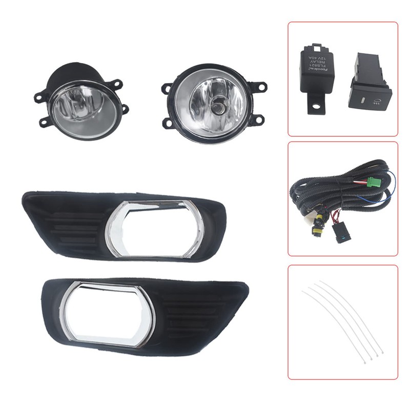 RainMan S Left+Right Clear Bumper Pair of Front Fog Light