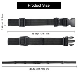 Pack of 2 Adjustable Chest Strap Backpack, Quick Release Backpack Strap, Strap for Backpack, Chest Strap with Buckle, Backpack Chest Strap, for Travel, Climbing, Jogging