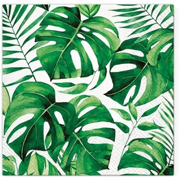 20 Napkins Jungle Leaves Monstera | Jungle | Jungle | Leaves | Tropical | Exotic | Summer | Table Decoration 33 x 33 cm