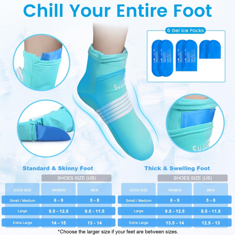 SuzziPad XL Cold Gloves for Chemotherapy, Cooling Socks, Hand and