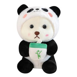 MEZHEN Cuddly Toy Teddy Bear Panda Plush Toy Cute Doll Plush Panda Doll Plush Animals Plush Toys Cushion Doll Gift for Children Boys Girls Birthday Cuddly Tie Christmas Easter