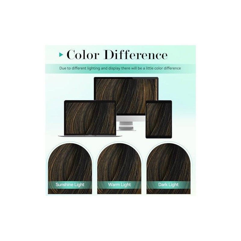 Ukira Extensiones De Cabello Con Clip En Cabello Humano Real,