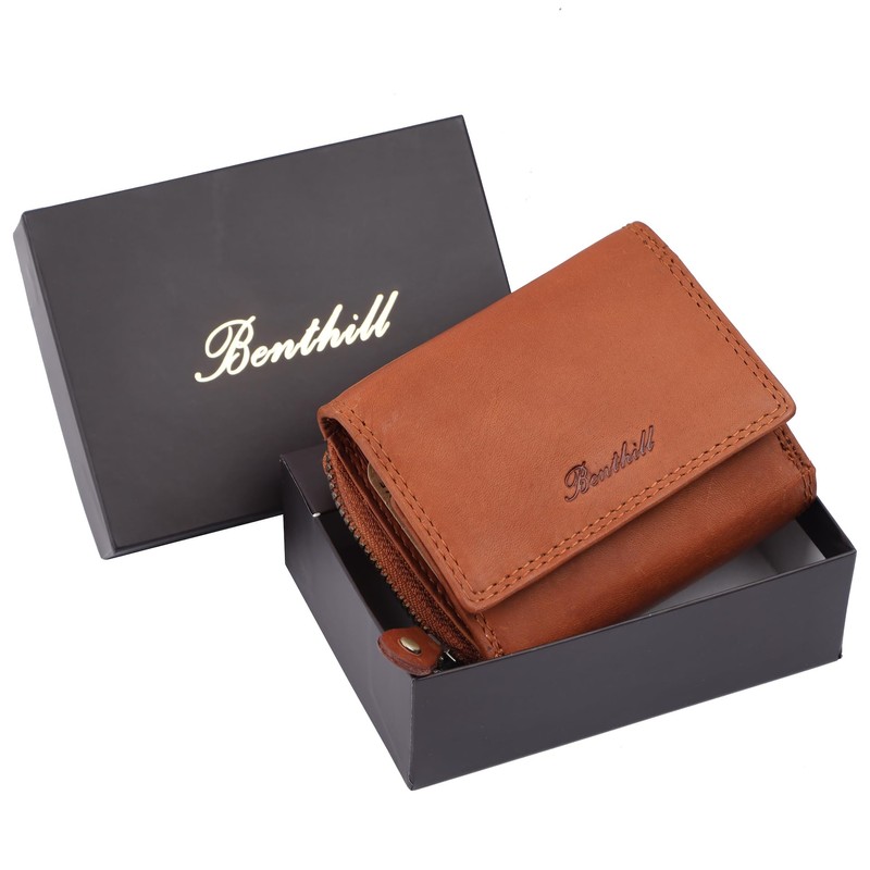 Benthill Small Wallet Genuine Leather RFID | Viennese Box Genuine