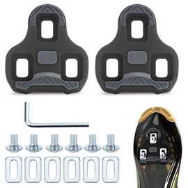 LPZMPZ Compatible with Look Keo Bike Pedals 3-Hole Grip Blade 2 Max Carbon Classic Cleats Bicycle Cleats Shoe Plate Set Road Bike Pedal Grey MTB Pedal Plates Road Cleats Bicycle Accessories Set (Black