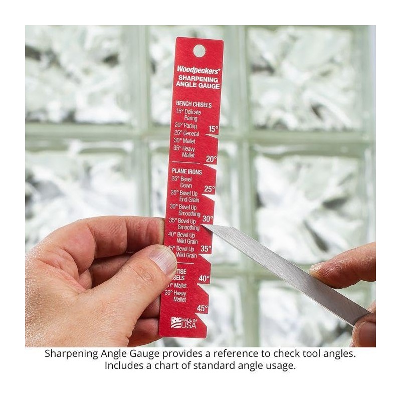 KUJOBUY Woodworking Tool Sharpening System Wood Chisel Honing Guide &