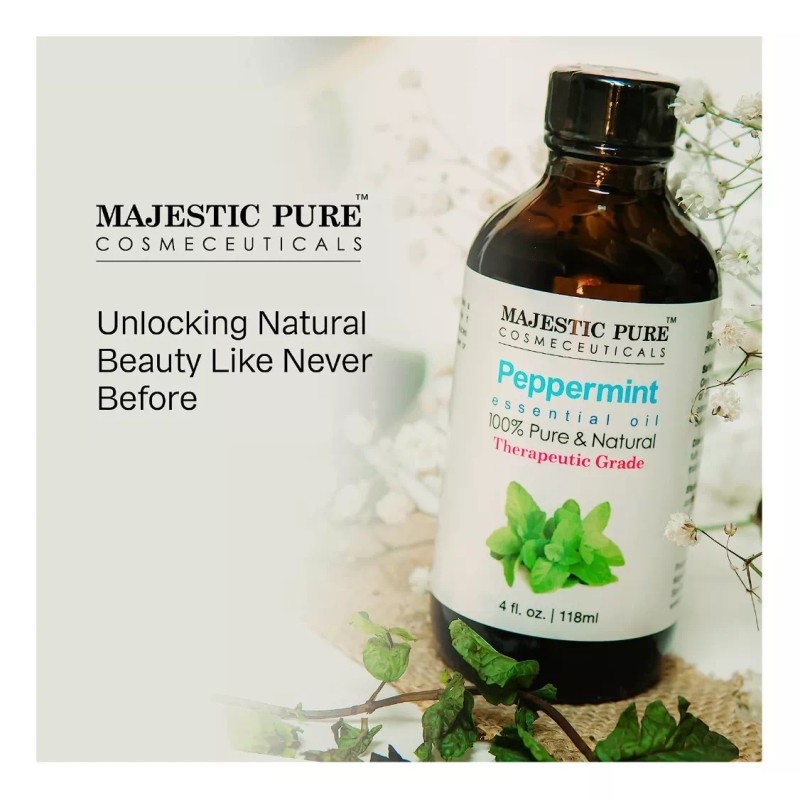 Majestic Pure Aceite Esencial De Menta Verde Grado Terapéuti