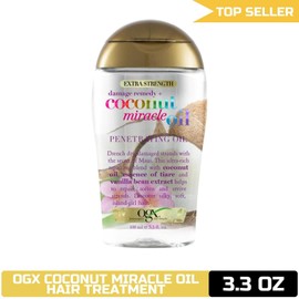 OGX Coconut Miracle Oil Hair Treatment, 3.3 fl oz - Extra Strength Damage Remedy