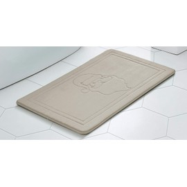 Victoria Classics Holiday Christmas Santa Silver Grey Memory Foam Anti Fatigue Kitchen Bath Mat