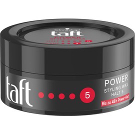 Schwarzkopf TAFT Styling Wax Power (2 x 75 ml), Hair Wax for up to 48 Hours of Strength Hold, Gentle on Hair and Scalp, Vegan, Styling Wax, Hair Wax