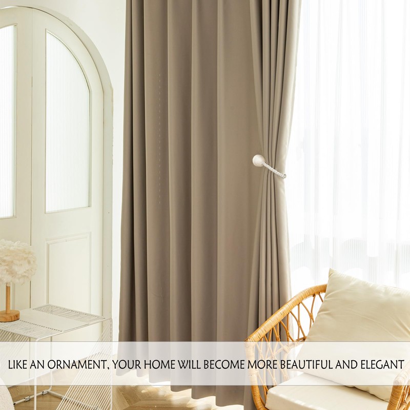 Contoeey Magnetic Curtain Tiebacks Rope Tie Backs 2 Pack Curtains