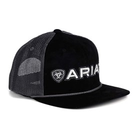 ARIAT Flexfit 110 Mens Cap - Roughout Braid, Black/Grey, Black/Grey, One size