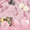 Asee'm Cheesecloth Table Runner Spring Easter 120 Inches Blushing Pink