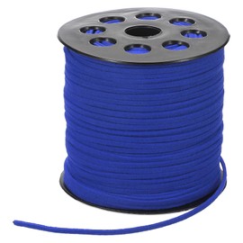 PATIKIL 100 Yards x 2.6mm Faux Suede Leather Cord, Leather Lace String for Bracelet Necklace Beading Making DIY Crafts, Navy Blue