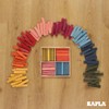 KAPLA 100 Octocolor Case - Wooden Construction Set 100 Colored
