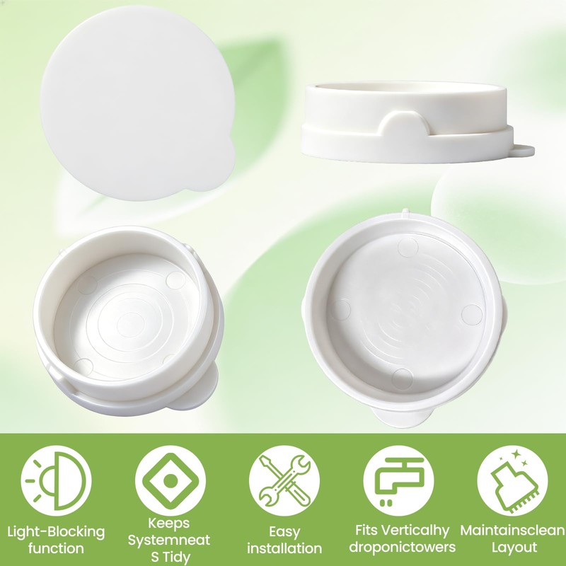 Aocies 12 Pcs Pod Caps Compatible with Gardyn, White
