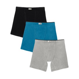 Fruit of the Loom Men's Crafted Comfort Stretch Boxer Briefs, Regular Leg-Covered Waistband-Assorted, XX-Large