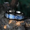 King Will Aurora Anillo de matrimonio, de titanio negro brillante,
