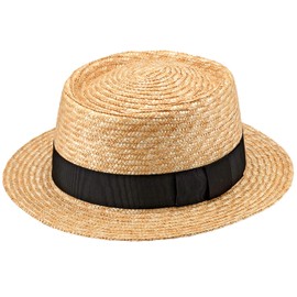 (Tanaka Hat) Duke UK-H079 Big Pork Pie Hat, 65cm (Pork Pie Hat, Cankan Hat, Crown, Straw Hat, Ribbon, Wheat Straw, Gentleman, Women's, Men's, Women's, Hat, Casual, Straw Hat, Made in Japan), natural