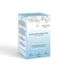 Namhya Ayurveda Good for Sleep Tea Supports Mood, Stress & Mind Relaxation with Brahmi, Cinnamon, Rose Petals, Gotu Kola & Peppermint - Natural Ayurvedic Herbal Tea for Calming Sleep - 25 Tea Bags