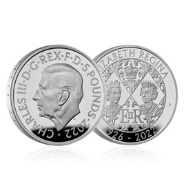 The Koin Club Collectable Royal Mint UK 2022 Her Majesty Queen Elizabeth II Silver Proof 5 Coin