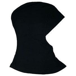 Anam Boutique Women's Islamic Full Cover Turban Head Wear Neck Chest Cover Bonnet Hat Hijab Cap Under Scarf (Black)