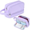 Alyvisun Large Capacity Pencil Case with 3 Compartments for Boys