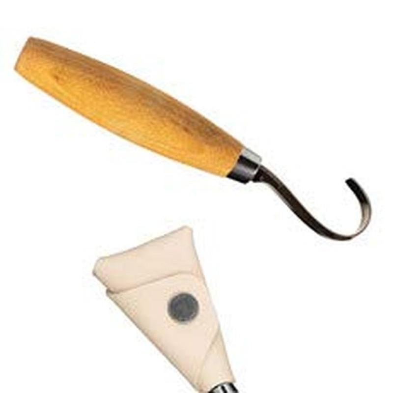 Morakniv 164 Right-Handed Stainless Steel Hook Knife With Leather Sheath