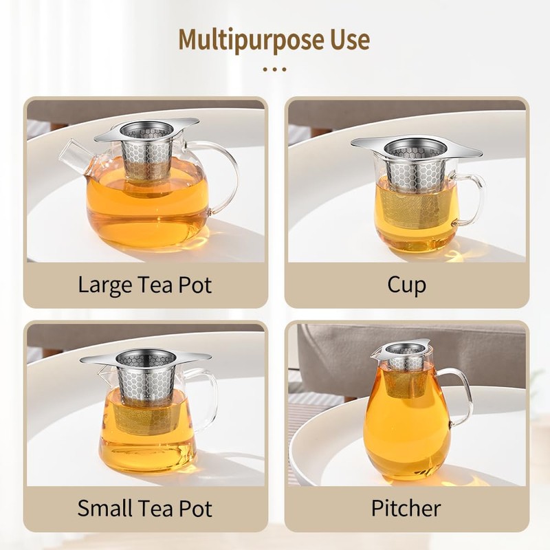 BOMANSI BOMS 2Pack Tea Infuser Strainers, 316 Stainless Steel Loose