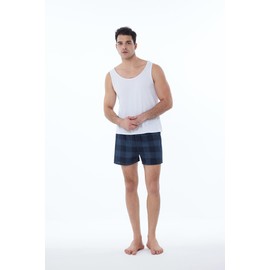 Jveyvth Men's Boxers Underwear 100% Cotton Printed Woven Boxers for Men Pack Boxer Shorts