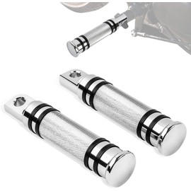 Motorcycle Foot Pegs, PSLER Male Footpegs for Dyna Sportster XL883 1200 X48, Chrome