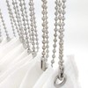 Stainless Steel Shower Curtain Hooks, 55 Inch Ball Chain Design,