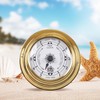 Brass Tide Clock, 3.8" Nautical Wall Clock for East Coast