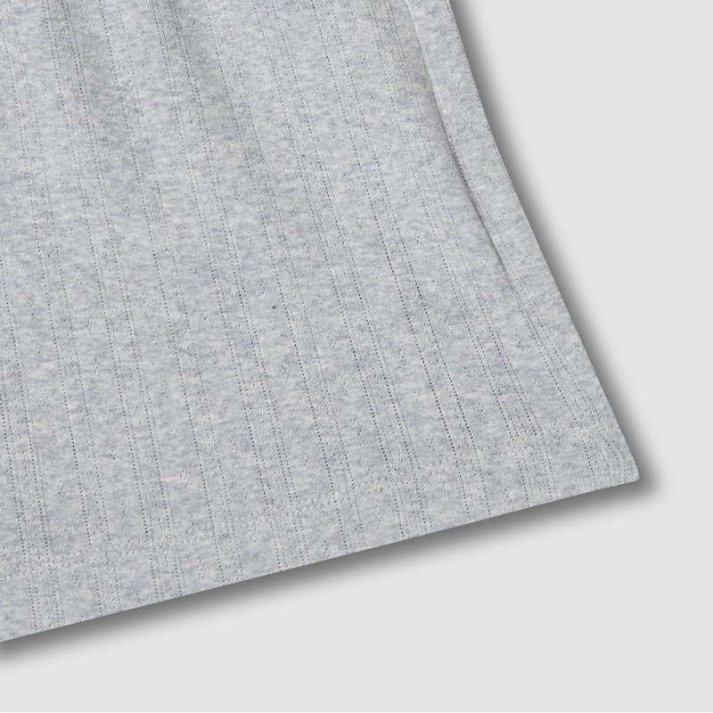 JAJU [JAJU] Women's Pointelle Short 3-Minute Lounge Pants_Melange Grey
