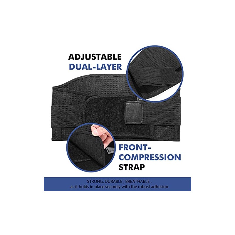 Lumbar Support Belt Lower Back Brace for Lifting, Herniated Disc,